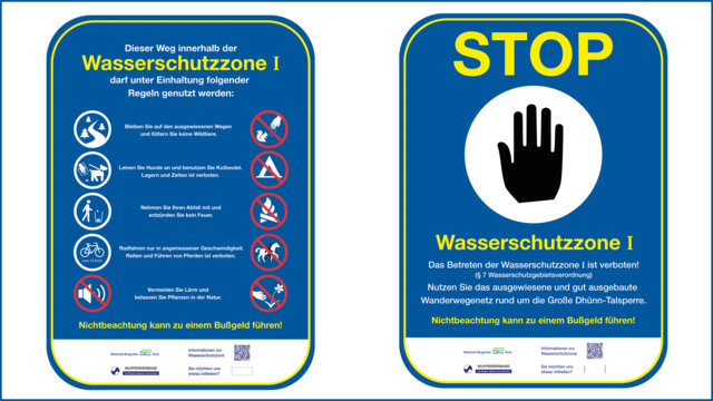 Schilder in der Wasserschutzzone Schilder in der Wasserschutzzone